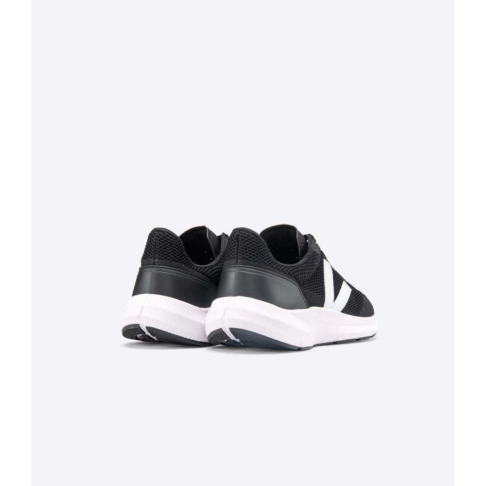 Men's Veja MARLIN V-KNIT Running Shoes Black/White | ZA 141WNB